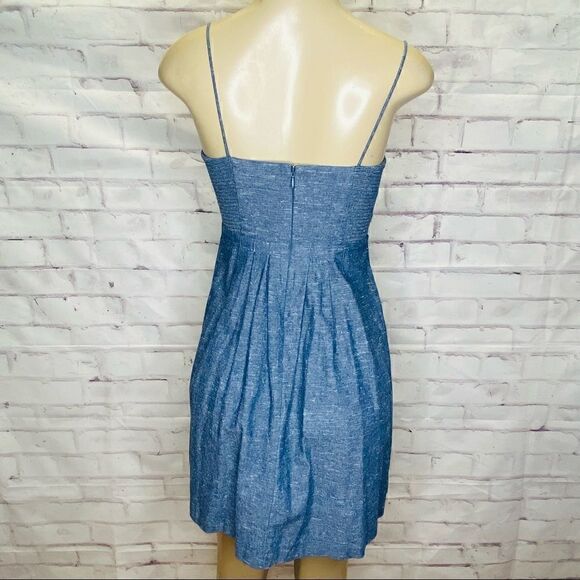 Madewell Chambray Tie-Front Cutout Cami Dress size 0 - Picture 5 of 9